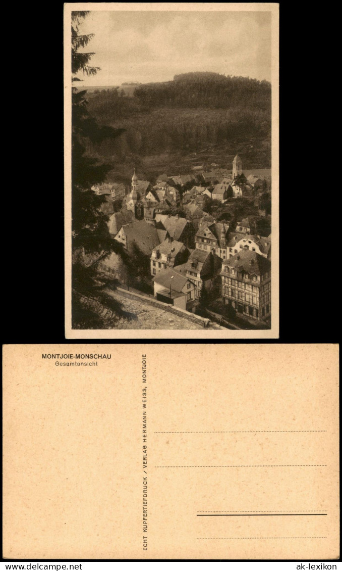 Ansichtskarte Monschau/Eifel Montjoie Gesamtansicht von Monschau 1930