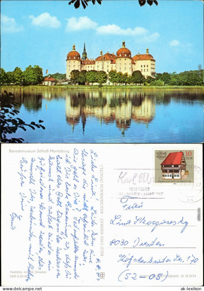 Ansichtskarte Moritzburg Barockmuseum Schloß Moritzburg 1983