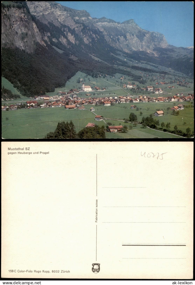 Ansichtskarte Muotathal Muotathal Panorama-Gesamtansicht 1970