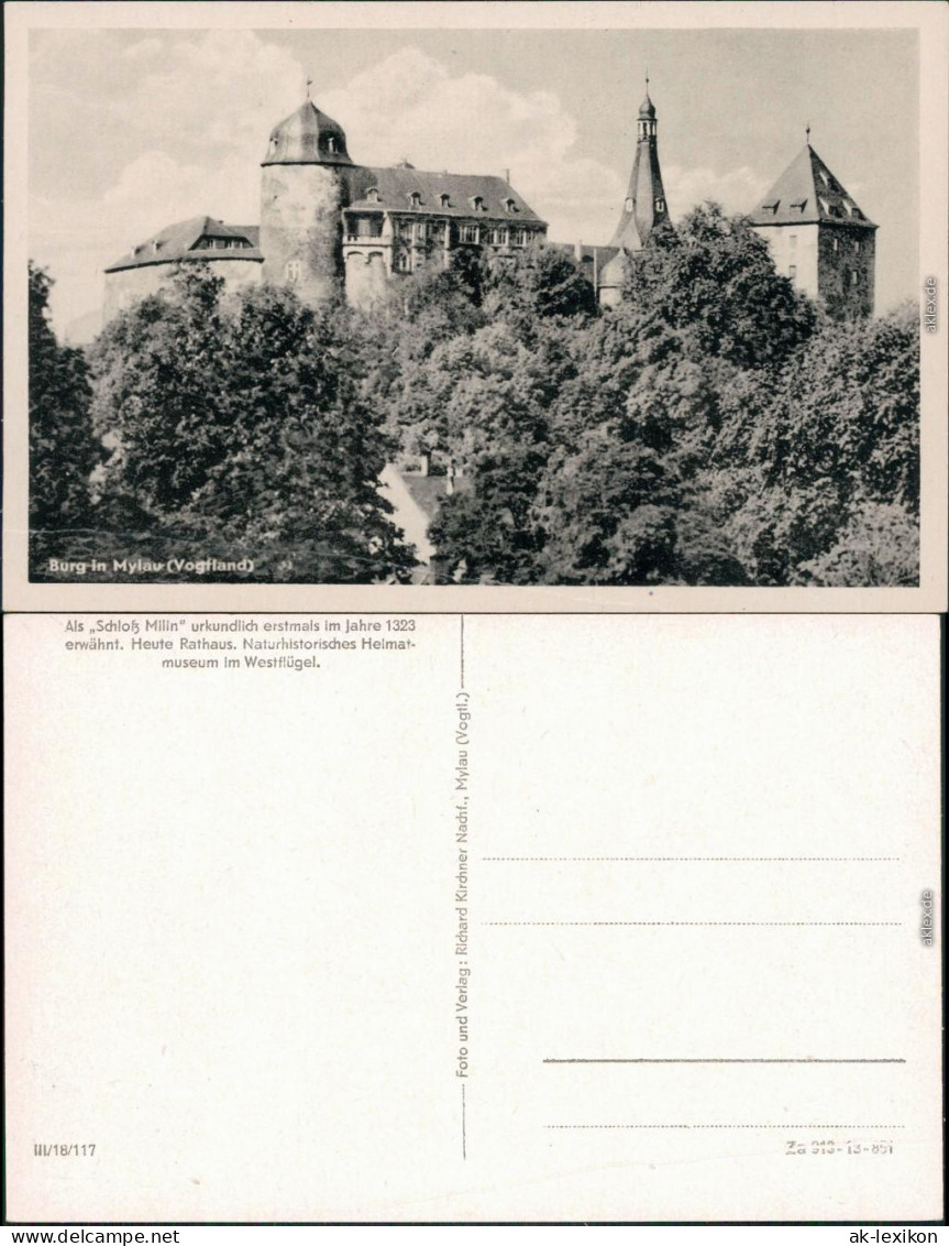 Ansichtskarte Mylau Burg Mylau - Museum 1955