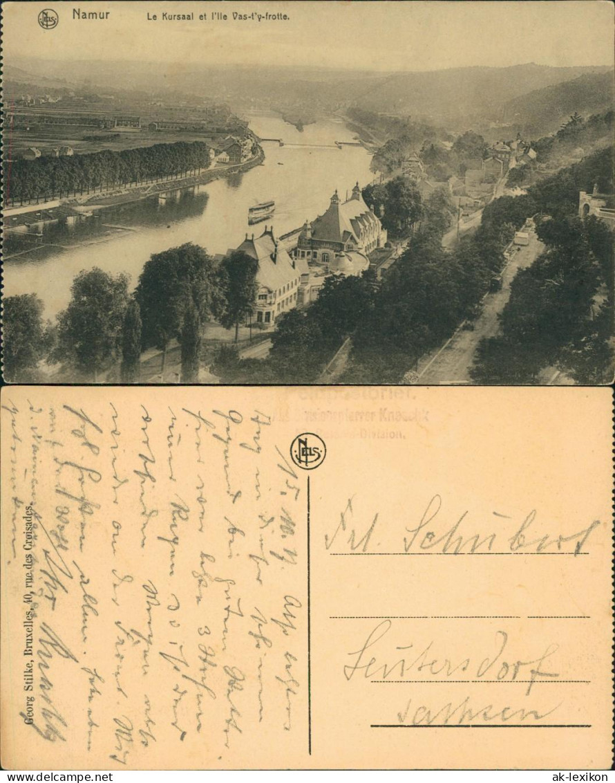 Ansichtskarte Namur Namen  wallonisch: Nameûr Blick auf den Ort 1911