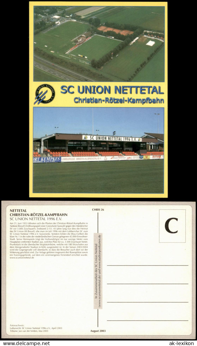 Ansichtskarte Nettetal Christian-Rötzel-Kampfbahn Luftbild Stadion 2003