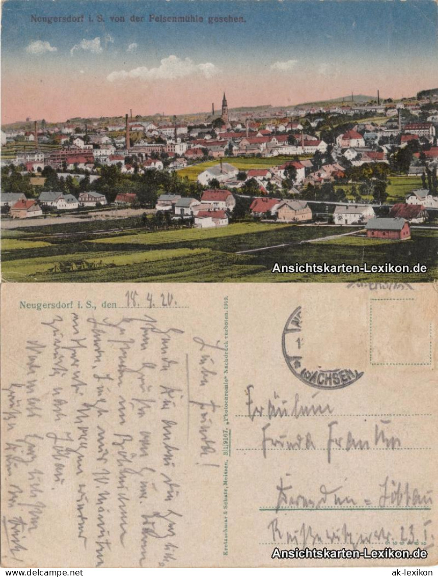 Ansichtskarte Neugersdorf Panorama 1920