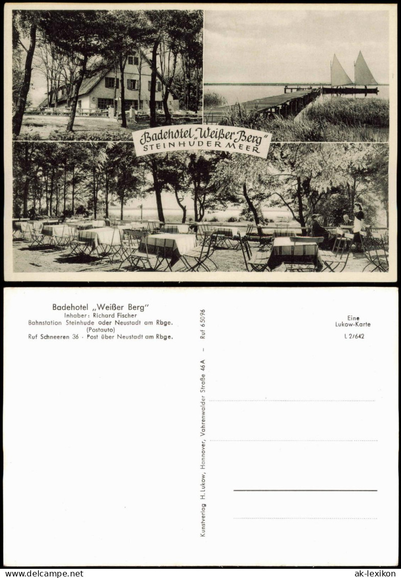 Ansichtskarte Neustadt am Rübenberge 3 Bild Badehotel Weißer Berg 1959