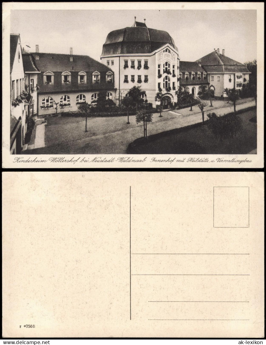 Ansichtskarte Neustadt an der Waldnaab Kinderheim Wöllershof - Innenhof 1928
