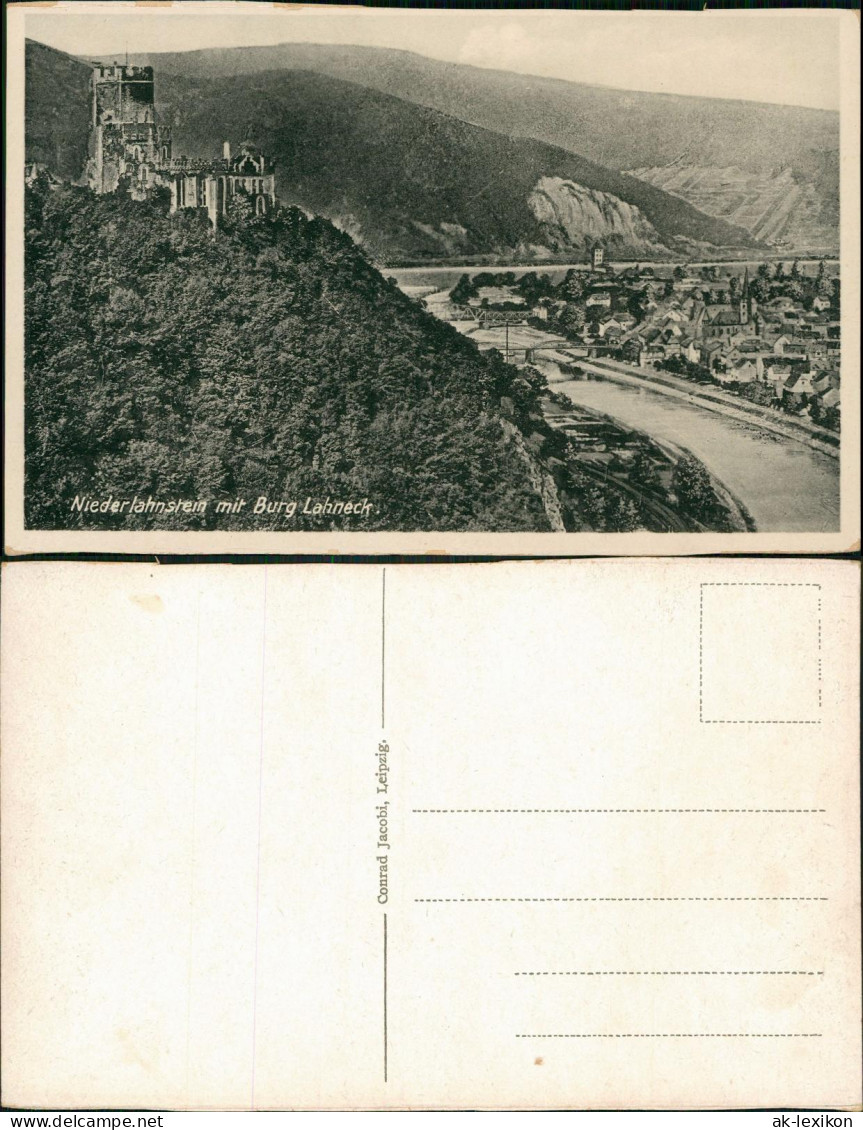 Ansichtskarte Niederlahnstein-Lahnstein Stadt Burg Lahnstein 1937