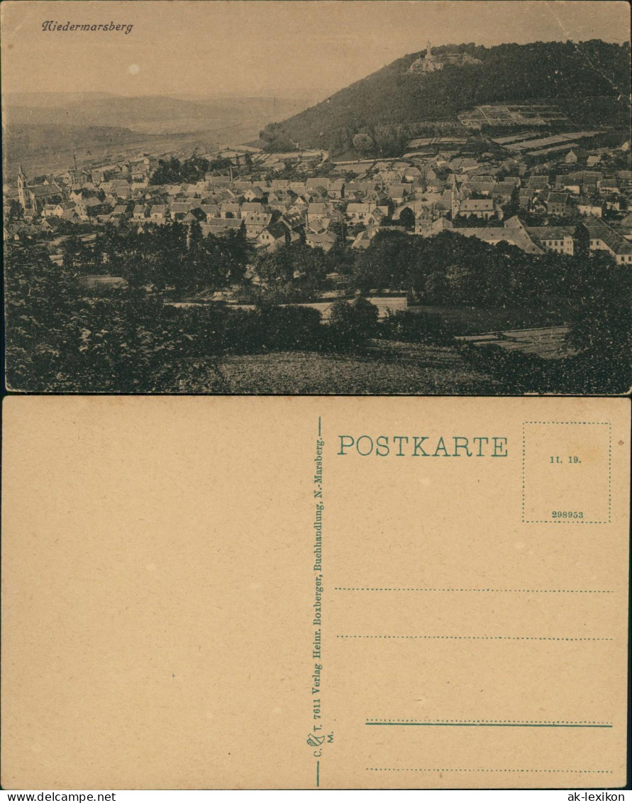 Ansichtskarte Niedermarsberg-Marsberg Blick auf die Stadt 1928