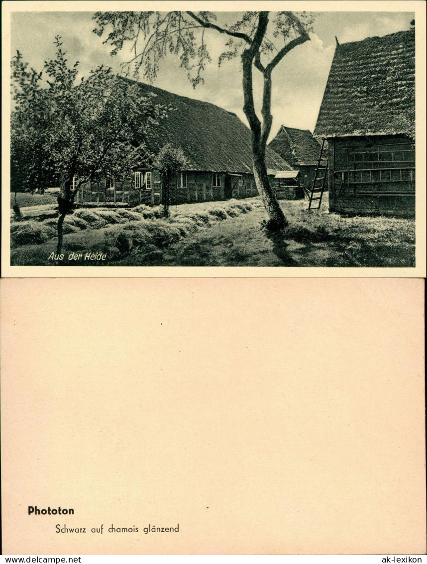 Ansichtskarte .Niedersachsen Aus der Lüneburger Heide Bauernhäuser 1930