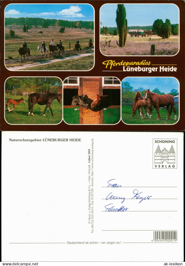 Ansichtskarte .Niedersachsen Lüneburger Heide Pferde Mehrbild 2001