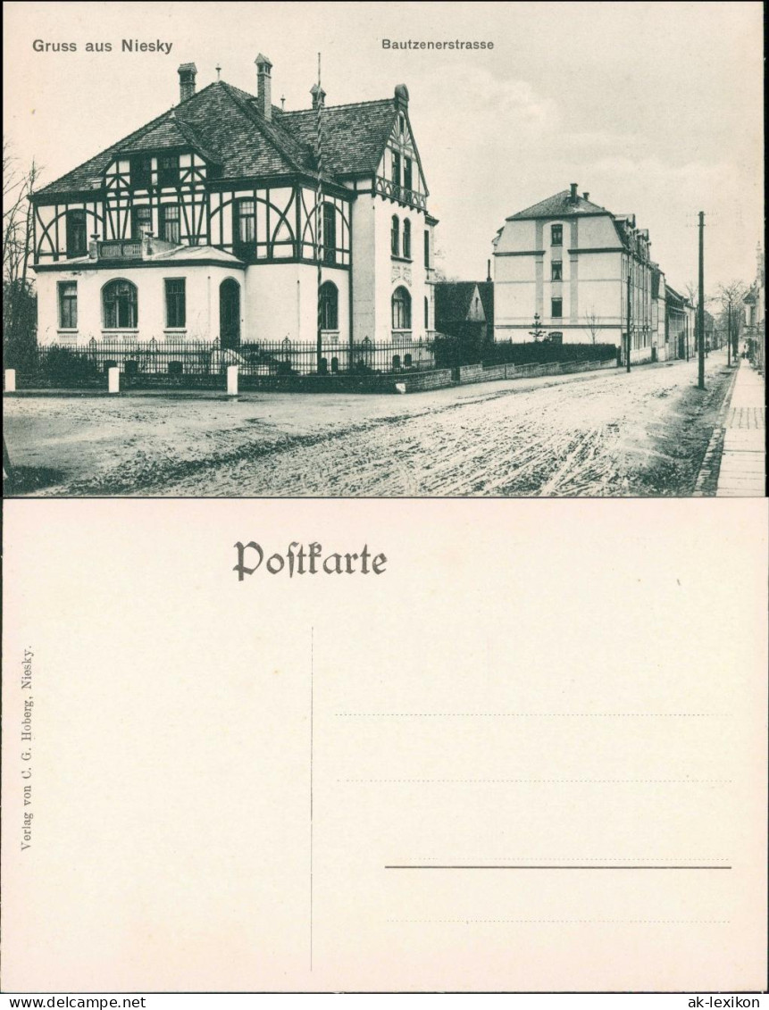 Ansichtskarte Niesky Niska Bautznerstrasse 1910