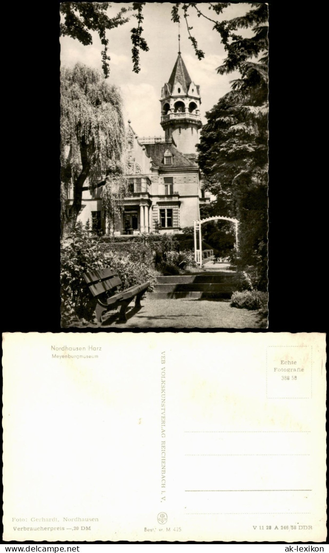 Ansichtskarte Nordhausen Meyenburgmuseum zur DDR-Zeit 1958