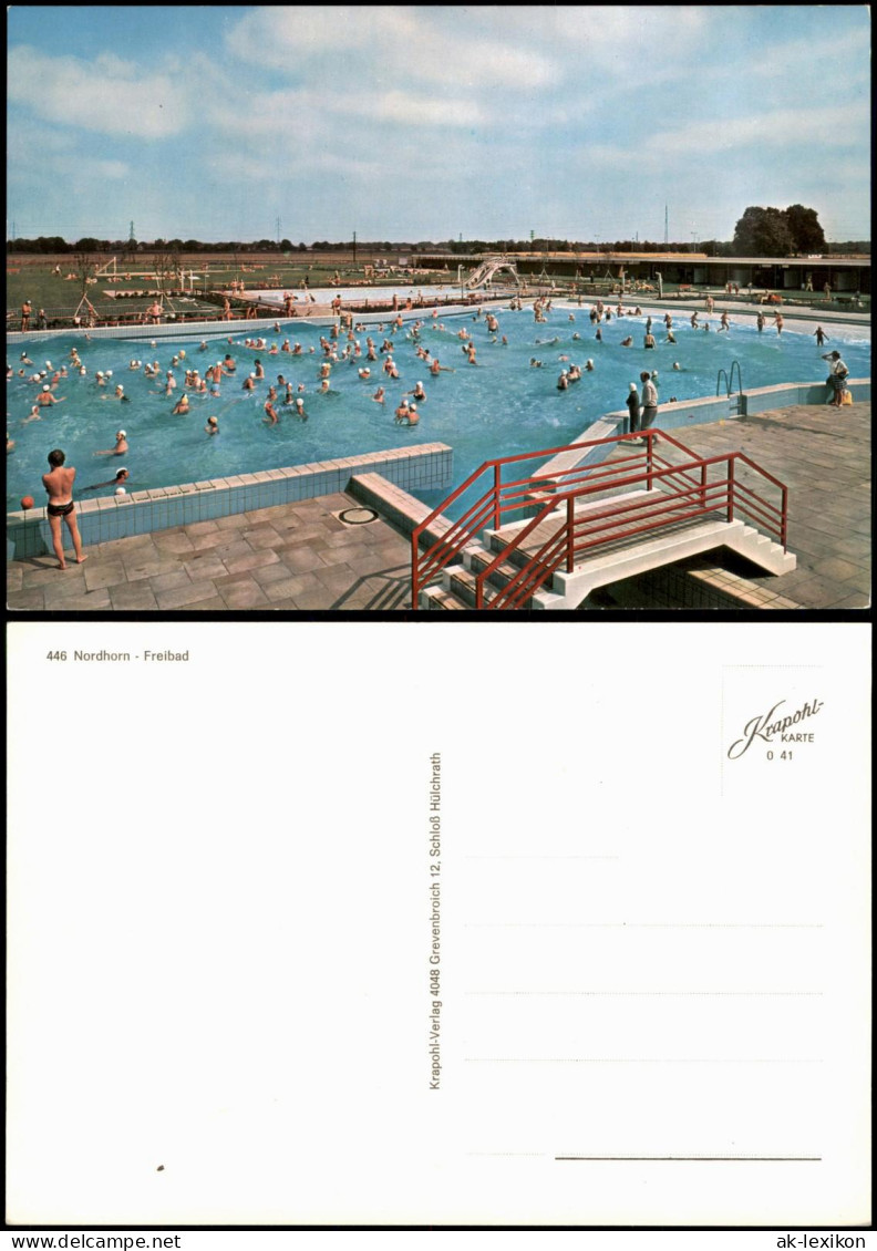 Ansichtskarte Nordhorn Freibad Schwimmbad Nordhorn 1990