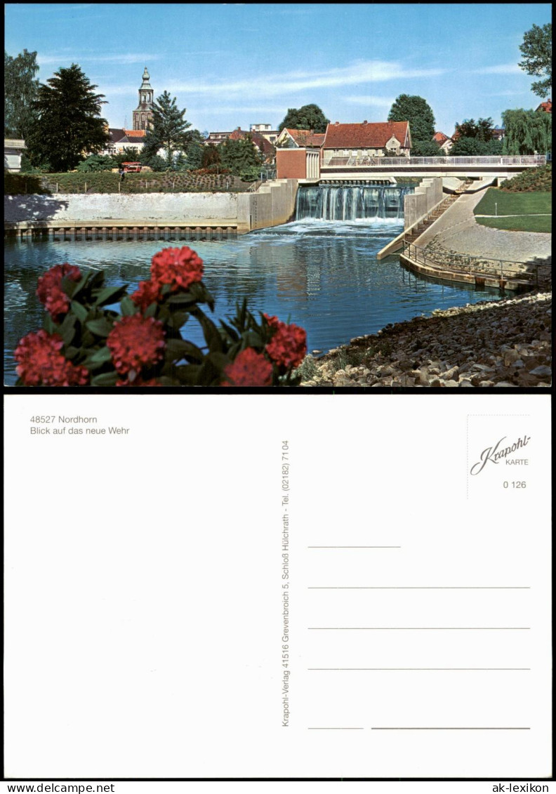 Ansichtskarte Nordhorn Nordhorn, Blick auf das neue Wehr 1980