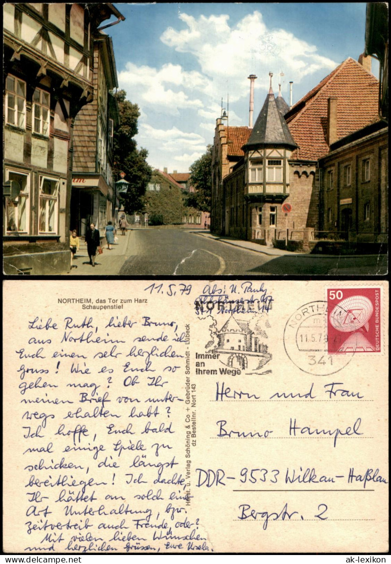 Ansichtskarte Northeim Schaupenstiel, Straßen-Ansicht, Personen 1979