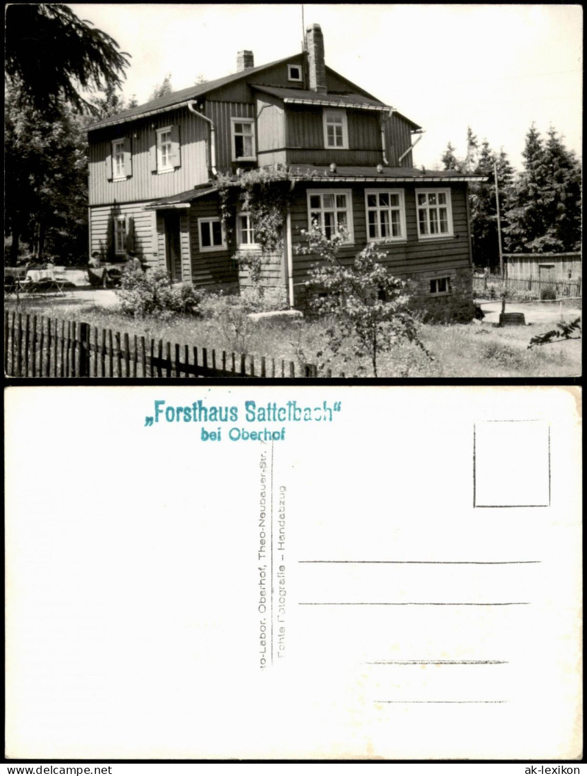 Ansichtskarte Oberhof (Thüringen) Forsthaus Sattelbach bei Oberhof 1960
