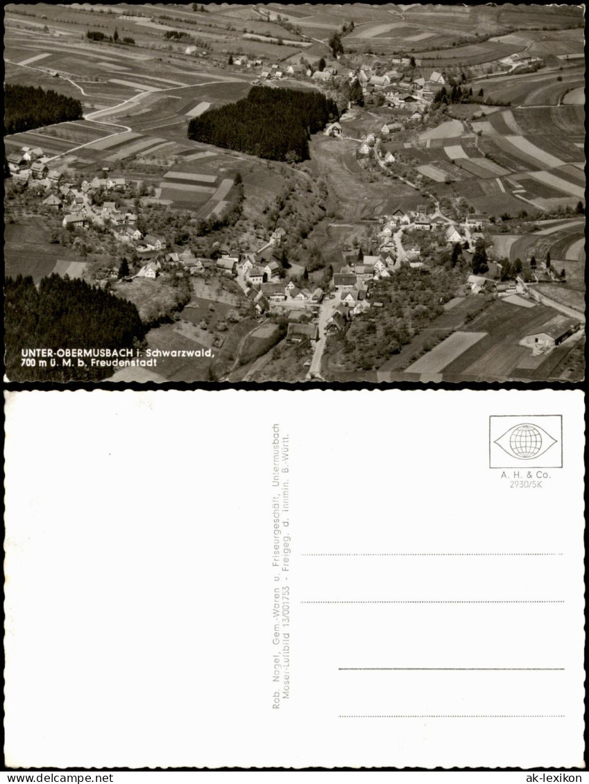 Ansichtskarte Obermusbach-Freudenstadt Luftbild 1963