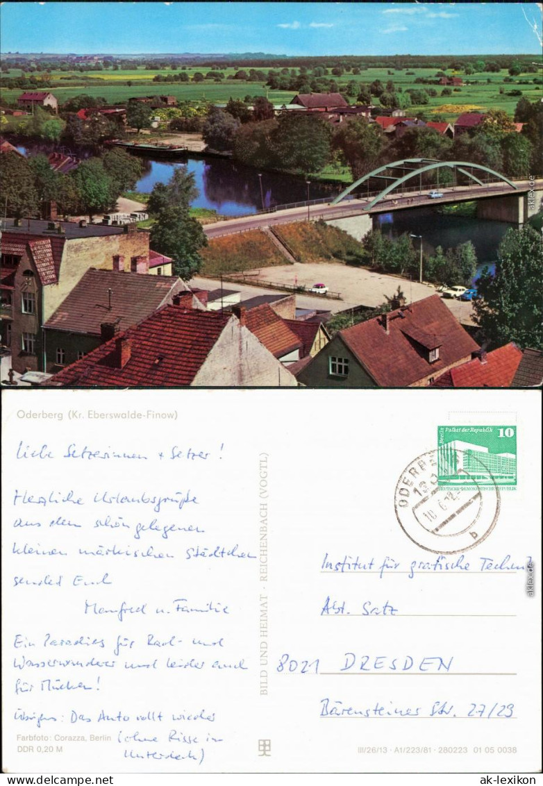 Ansichtskarte Oderberg (Barnim) Panorama-Ansicht g1981