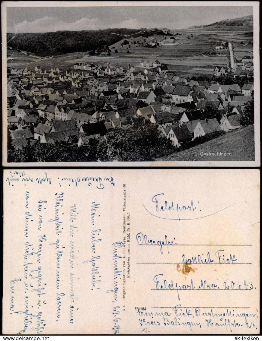 Ansichtskarte Onstmettingen-Albstadt Stadtpartie 1942