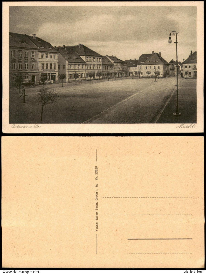 Ansichtskarte Ostritz (Oberlausitz) Wostrowc Marktplatz 1910