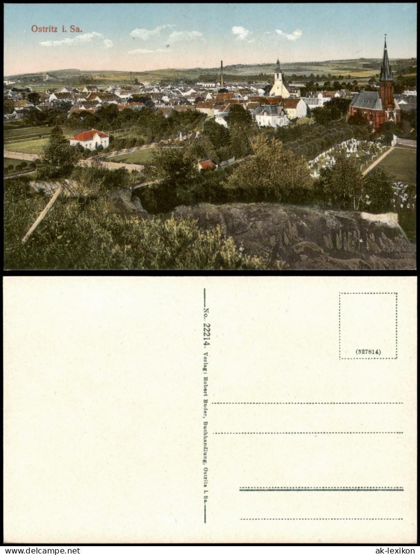 Ansichtskarte Ostritz (Oberlausitz) Wostrowc Stadtpartie 1914