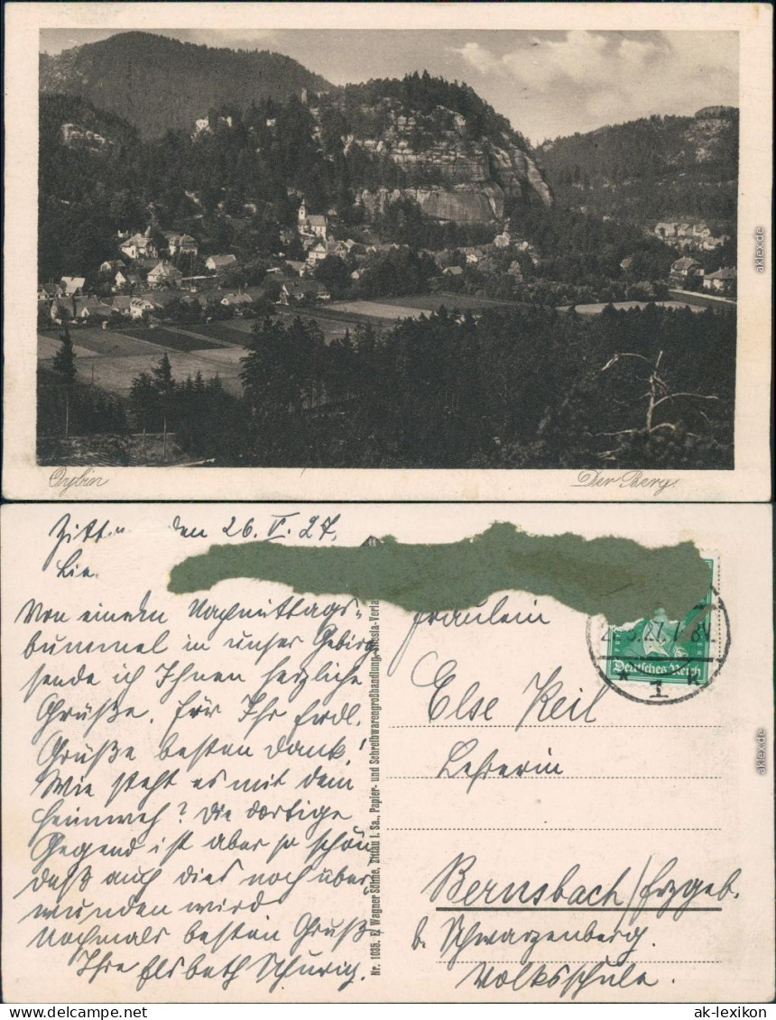Ansichtskarte Oybin Berg Oybin 1927