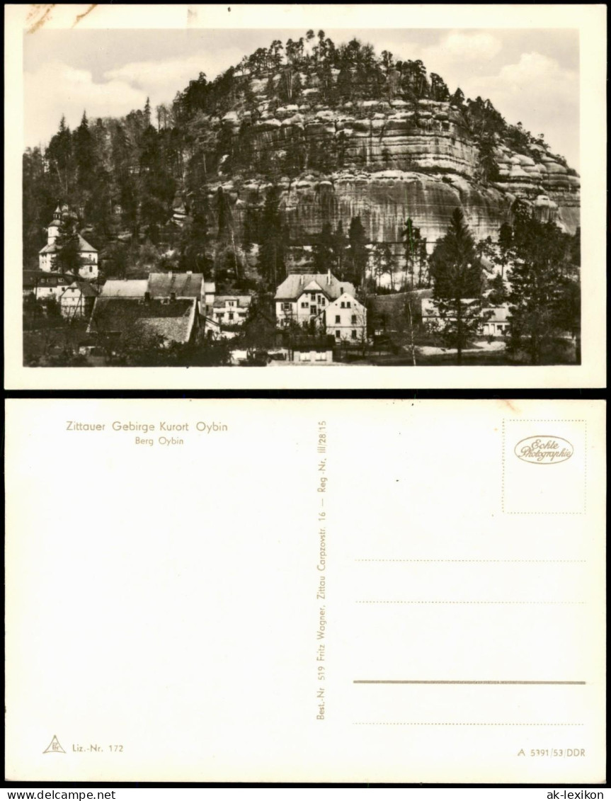 Ansichtskarte Oybin Berg Oybin Zittauer Gebirge Kurort Oybin 1953