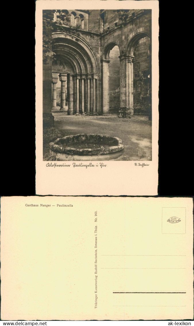 Ansichtskarte Paulinzella-Stadtilm Klosterruine Paulinzella - Fotokarte 1930