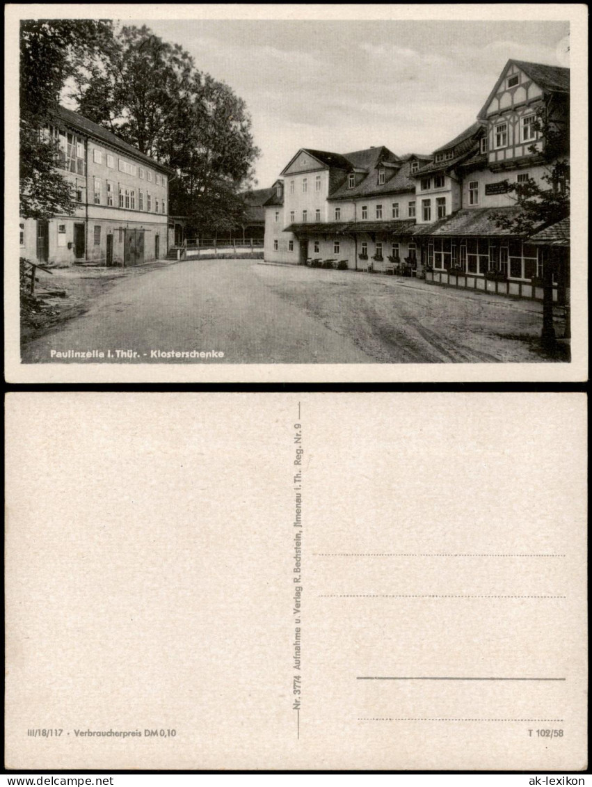 Ansichtskarte Paulinzella-Stadtilm Klosterschenke 1958