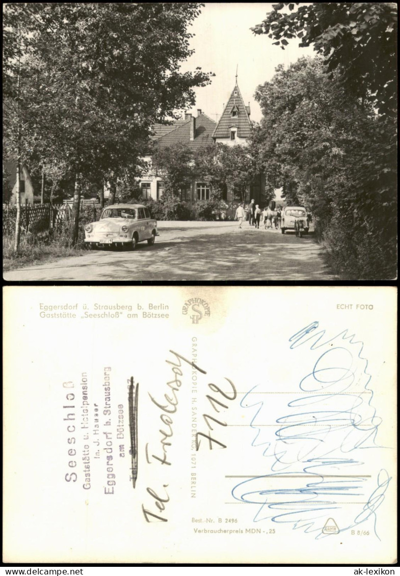 Ansichtskarte Petershagen-Eggersdorf Gaststätte Seeschloß am Bötzsee 1966