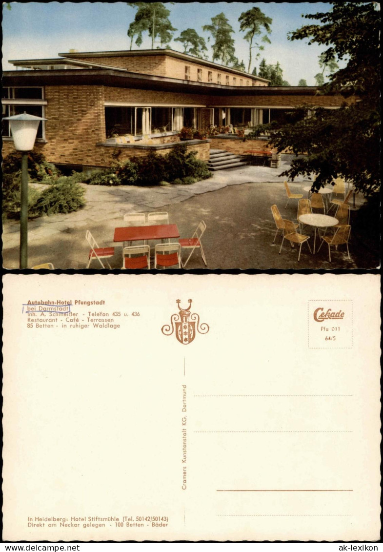 Ansichtskarte Pfungstadt Autobahn-Hotel 1964