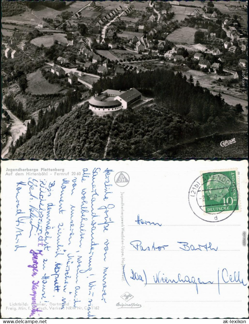 Ansichtskarte Plettenberg Jugendherberge Plettenberg auf dem Hirtenböhl 1958