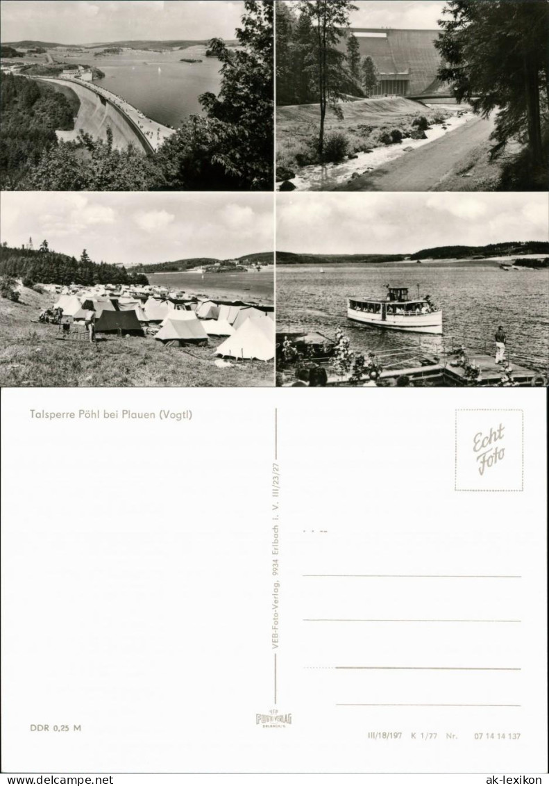 Ansichtskarte Pöhl Talsperre 1977