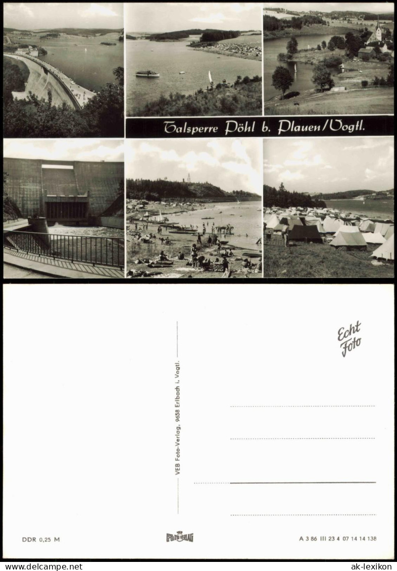 Ansichtskarte Pöhl Talsperre 1986