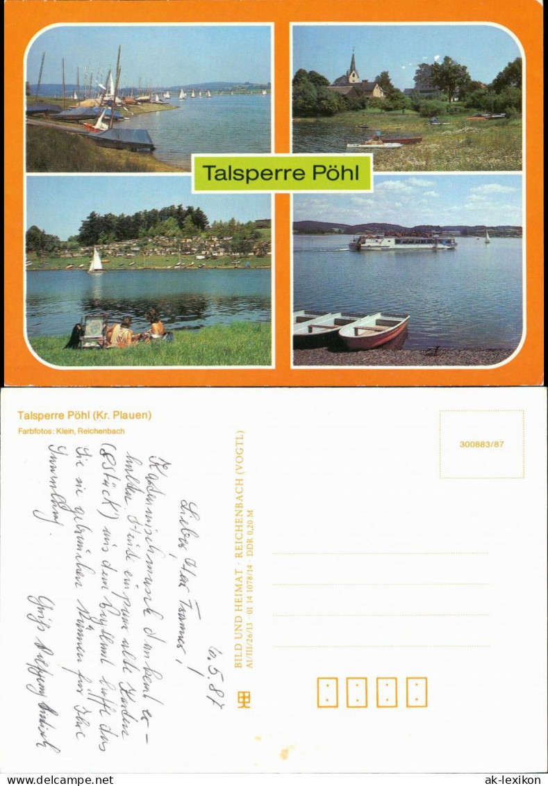 Ansichtskarte Pöhl Talsperre 1986