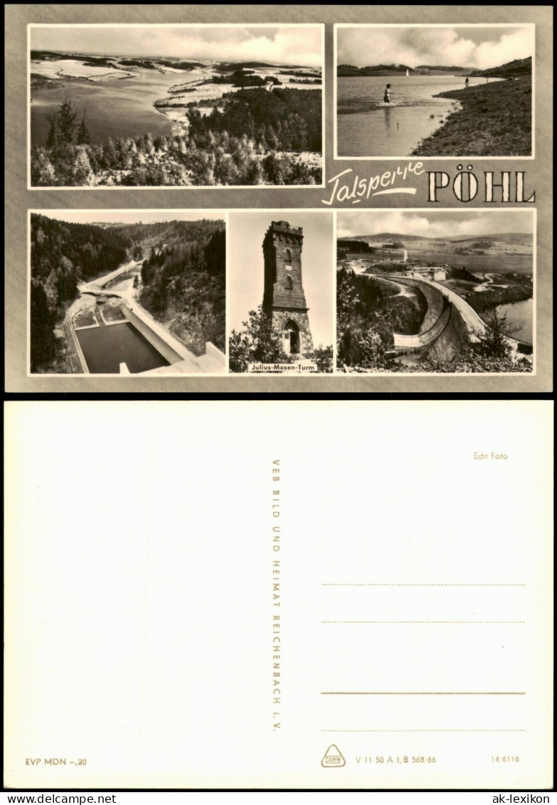 Ansichtskarte Pöhl Talsperre MB 1966