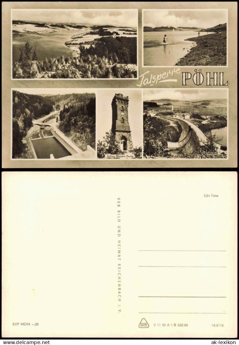 Ansichtskarte Pöhl Talsperre MB 1966
