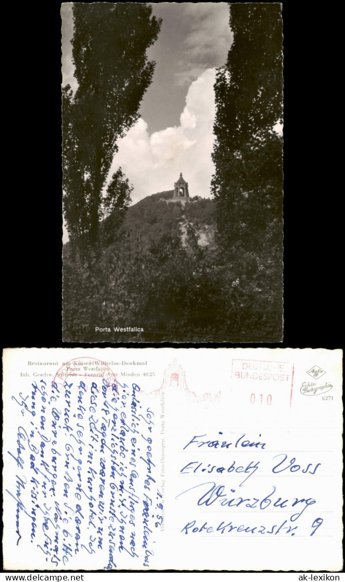 Ansichtskarte Porta Westfalica Kaiser-Wilhelm-Denkmal - Porta Westfalica 1958