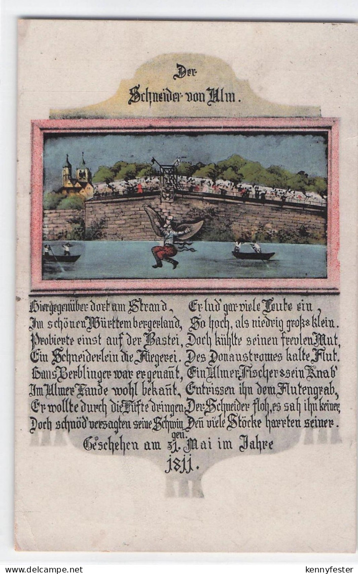 Ansichtskarte / Postkarte Ulm an der Donau, Schneider von Ulm, Gedicht