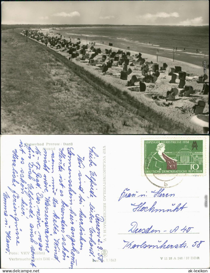 Ansichtskarte Prerow Strand 1957