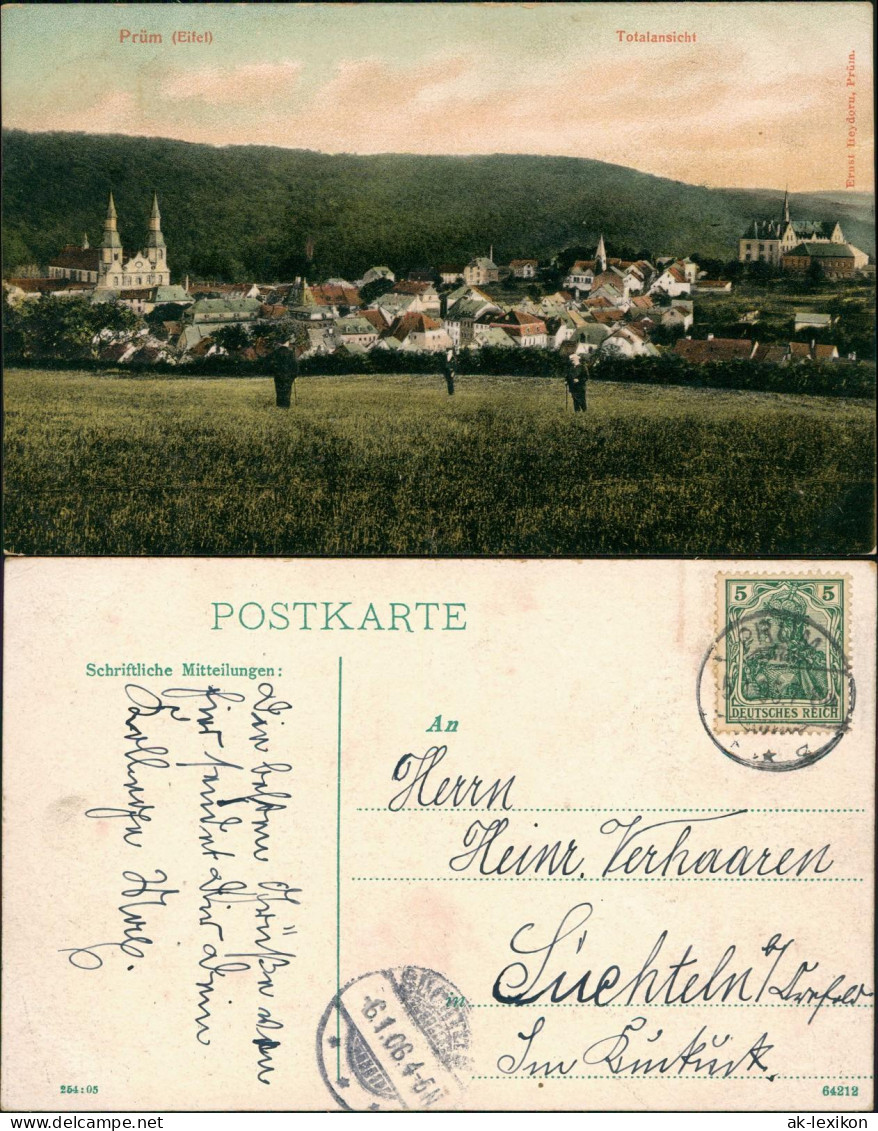 Ansichtskarte Prüm Partie an der Stadt 1906