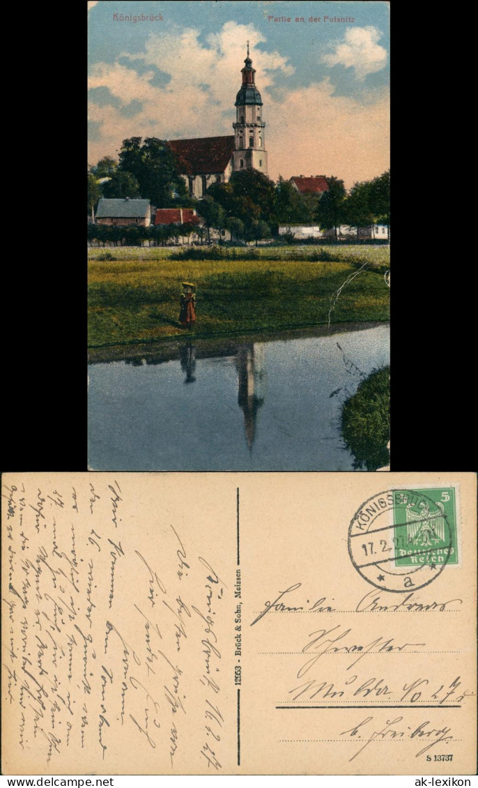 Ansichtskarte Pulsnitz Połčnica Partie an der Pulsnitz 1927