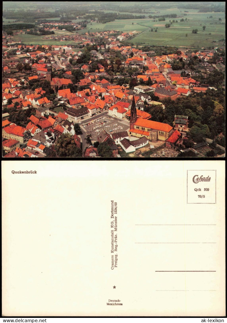 Ansichtskarte Quakenbrück Luftaufnahme Gesamtansicht v. Flugzeug aus 1970