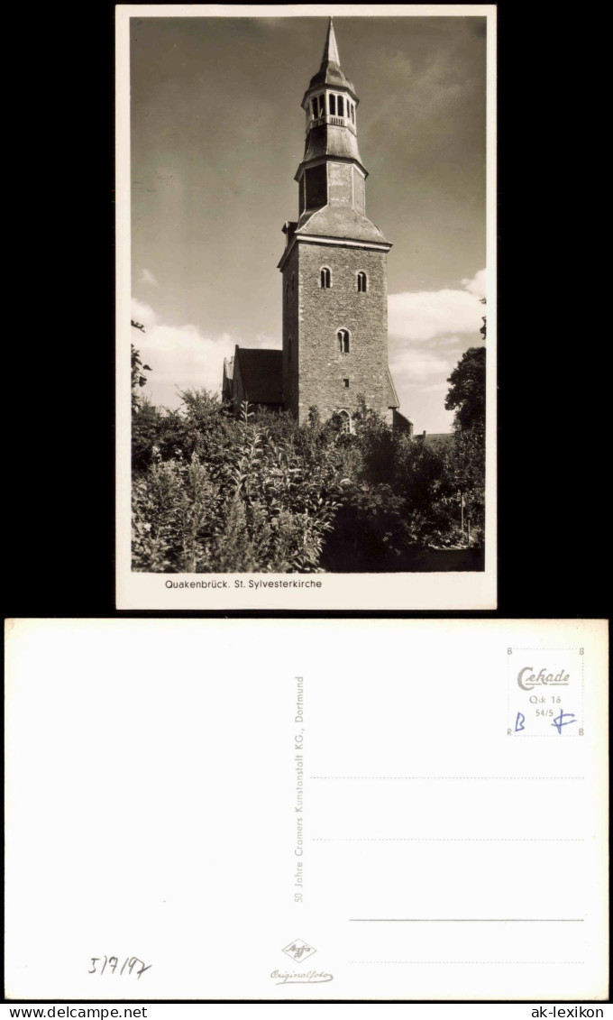 Ansichtskarte Quakenbrück St. Sylvesterkirche 1954