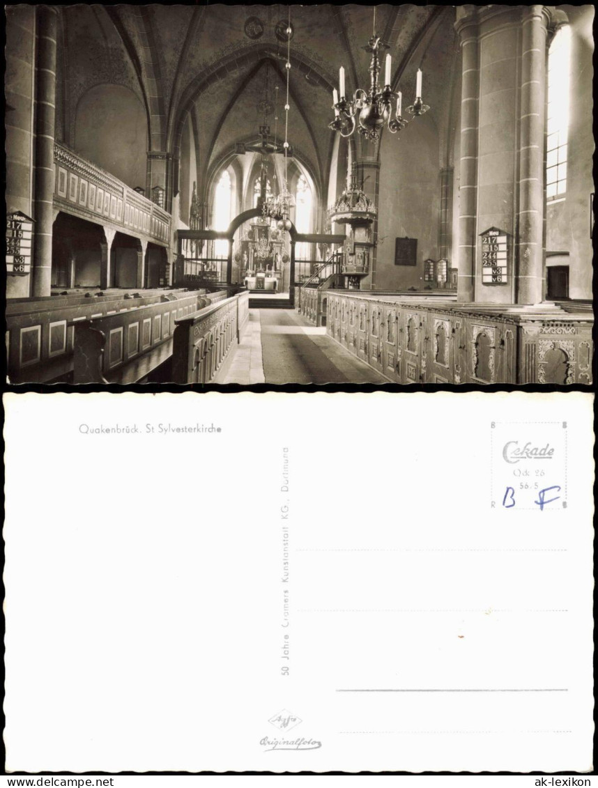 Ansichtskarte Quakenbrück St Sylvesterkirche - Altar 1956