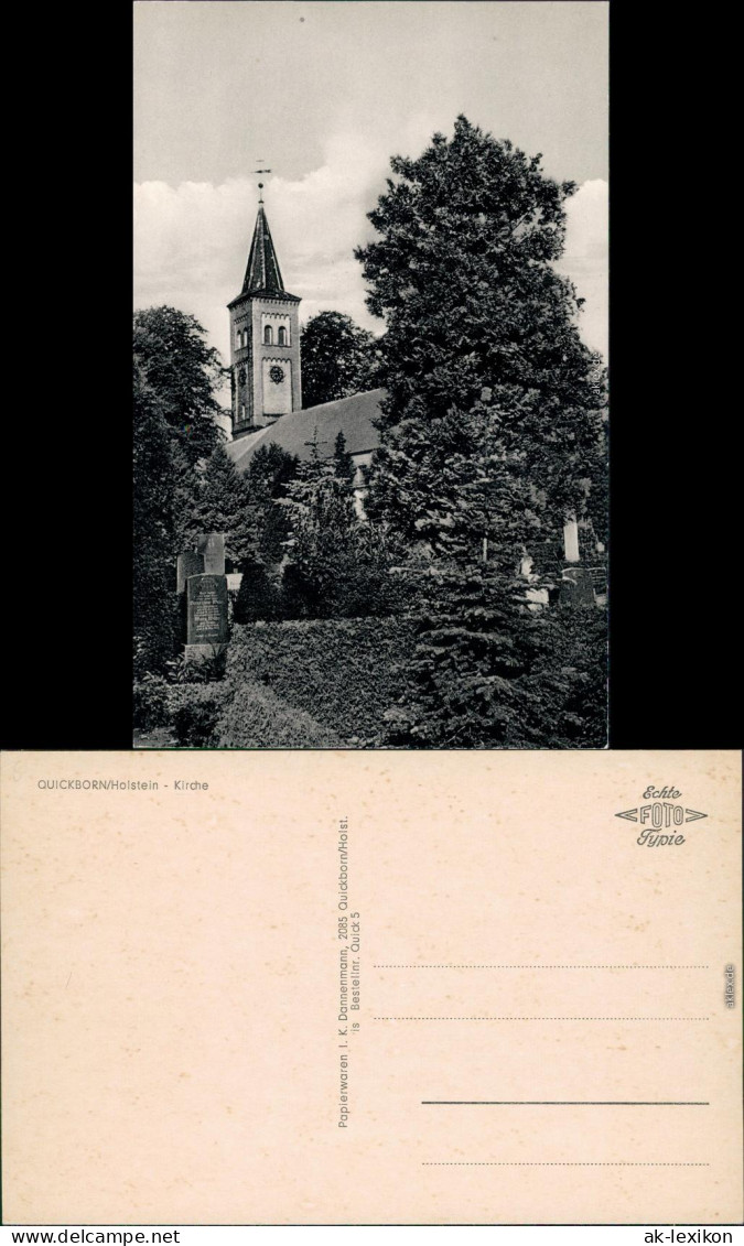 Ansichtskarte Quickborn Kirche 1968
