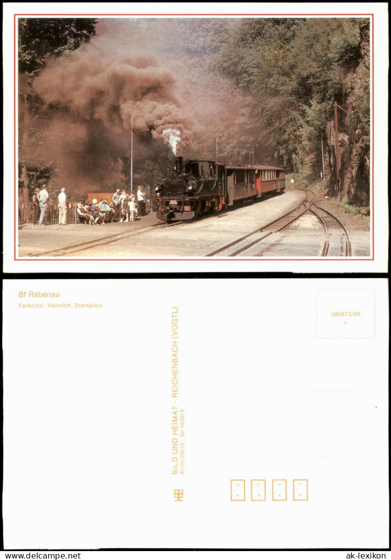 Ansichtskarte Rabenau Bahnhof 1989
