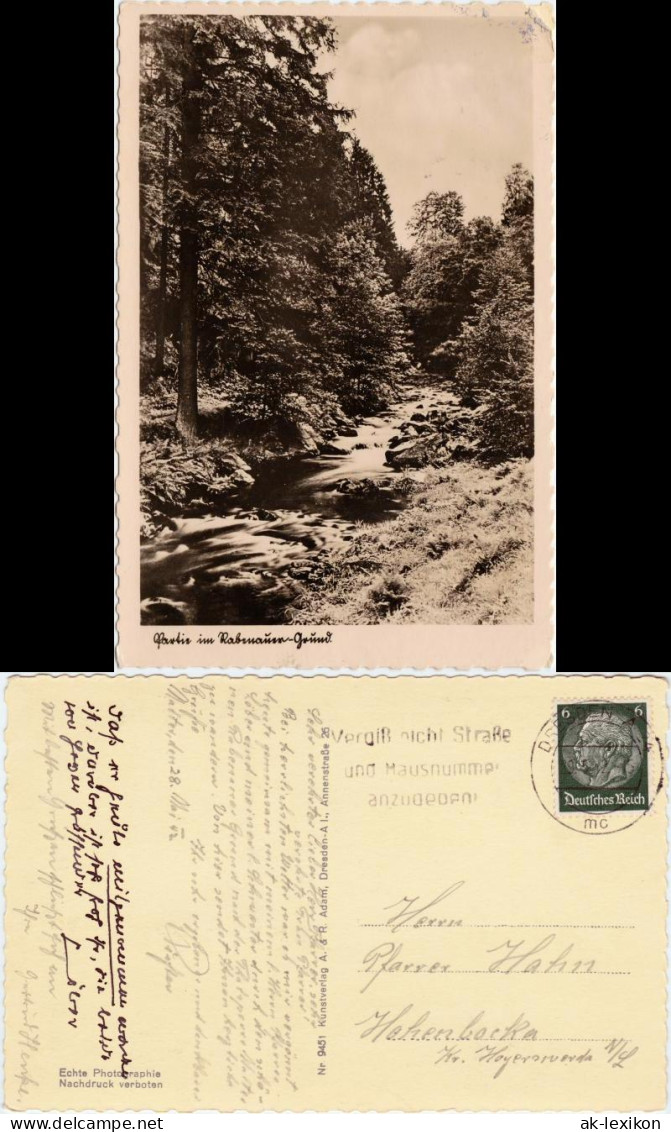 Ansichtskarte Rabenau Partie am Rabenauergrund 1942