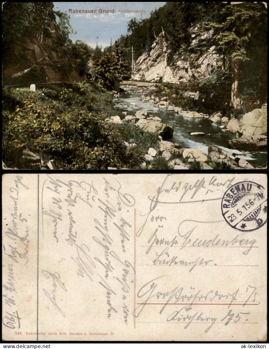 Ansichtskarte Rabenau Rabenauer Grund 1917