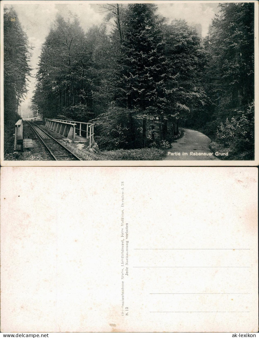 Ansichtskarte Rabenau Rabenauer Grund Eisenbahn 1934