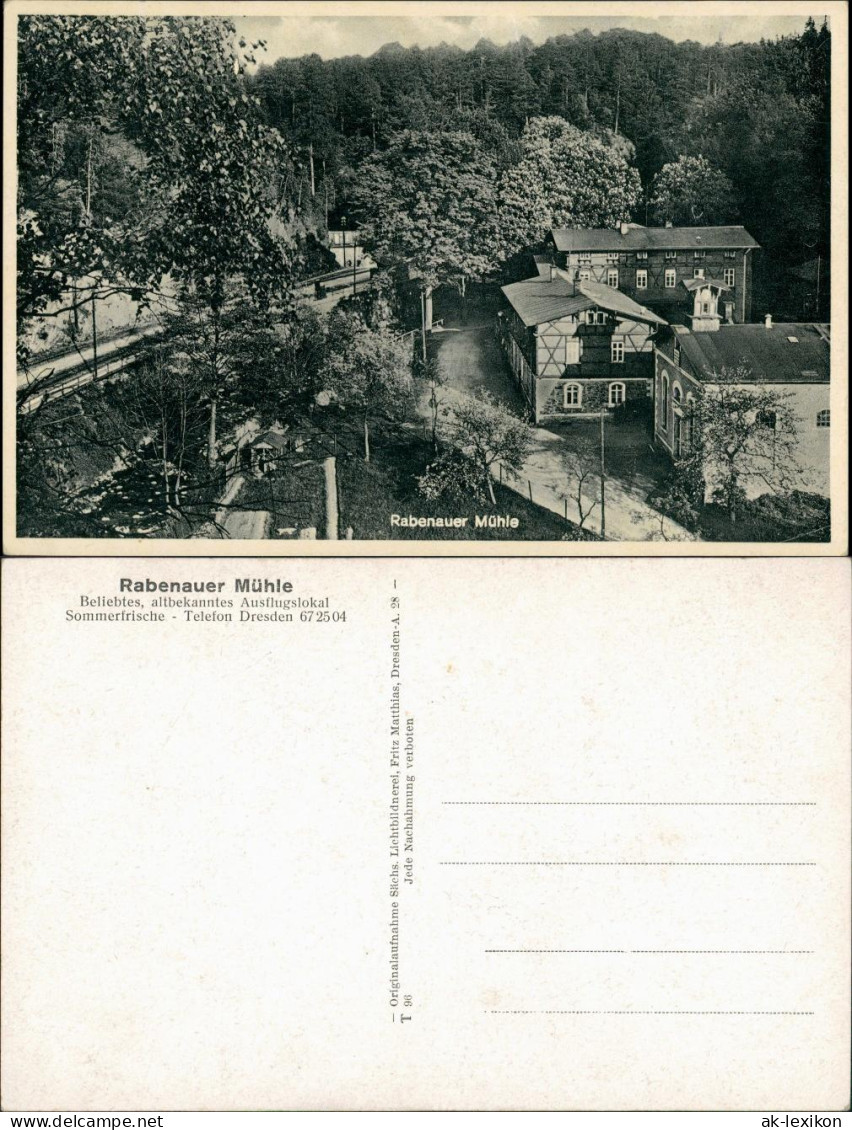 Ansichtskarte Rabenau Rabenauer Mühle 1932